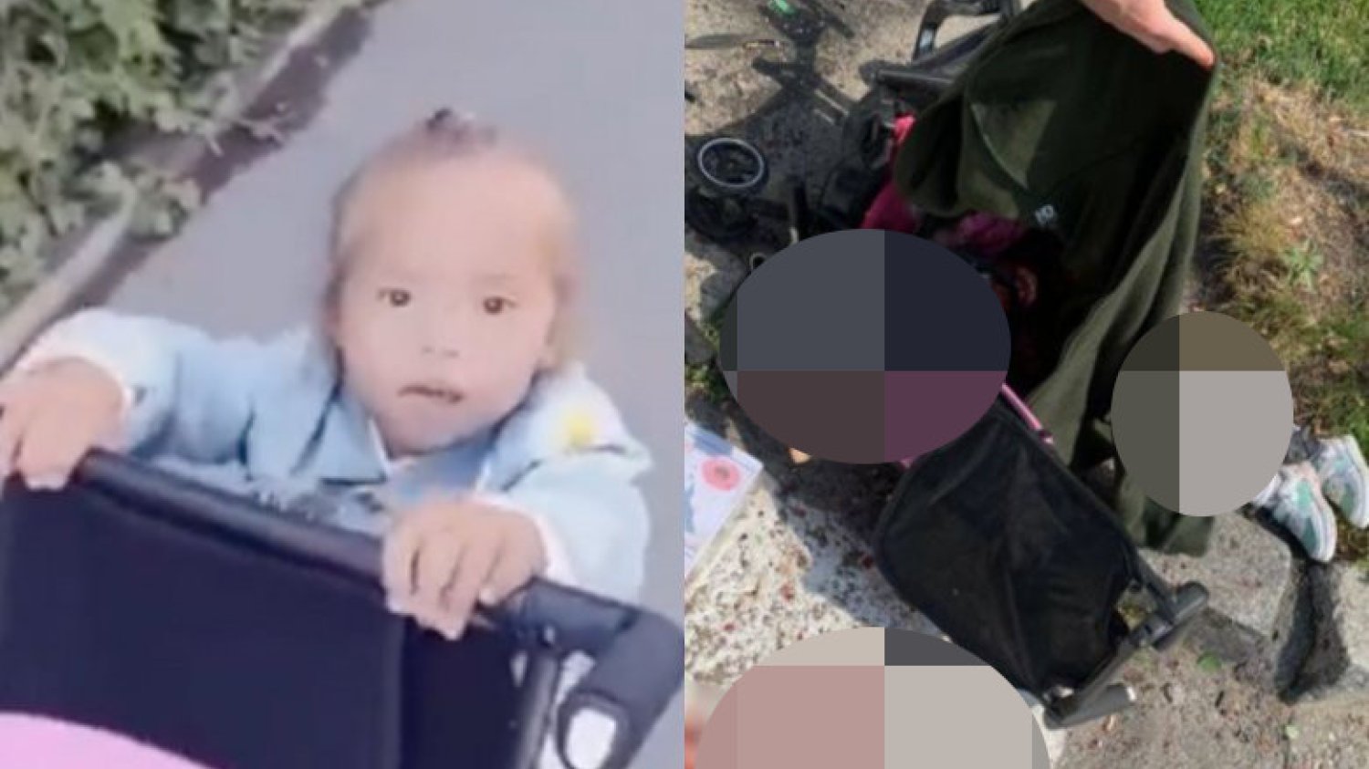 Czteroletnia Liza. Po lewej dziewczynka dwie godziny przed śmiercią.