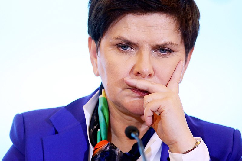 Premier Beata Szydło na konferencji w Brukseli