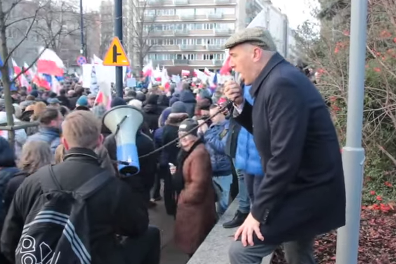 Roma Giertych podczas marszu