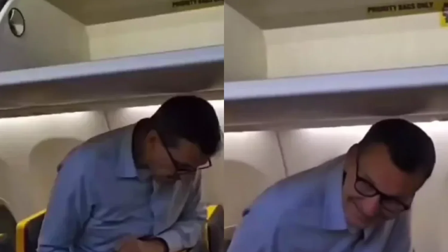 Mateusz Morawiecki w samolocie linii Ryanair.