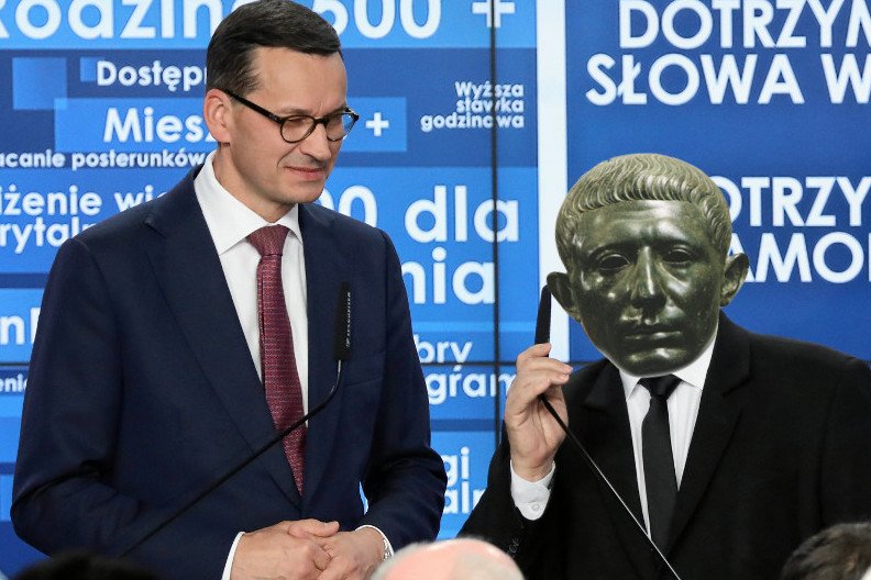 W kontekście "taśm Kaczyńskiego" premier Morawiecki porównał prezesa PiS do starożytnego Katona.