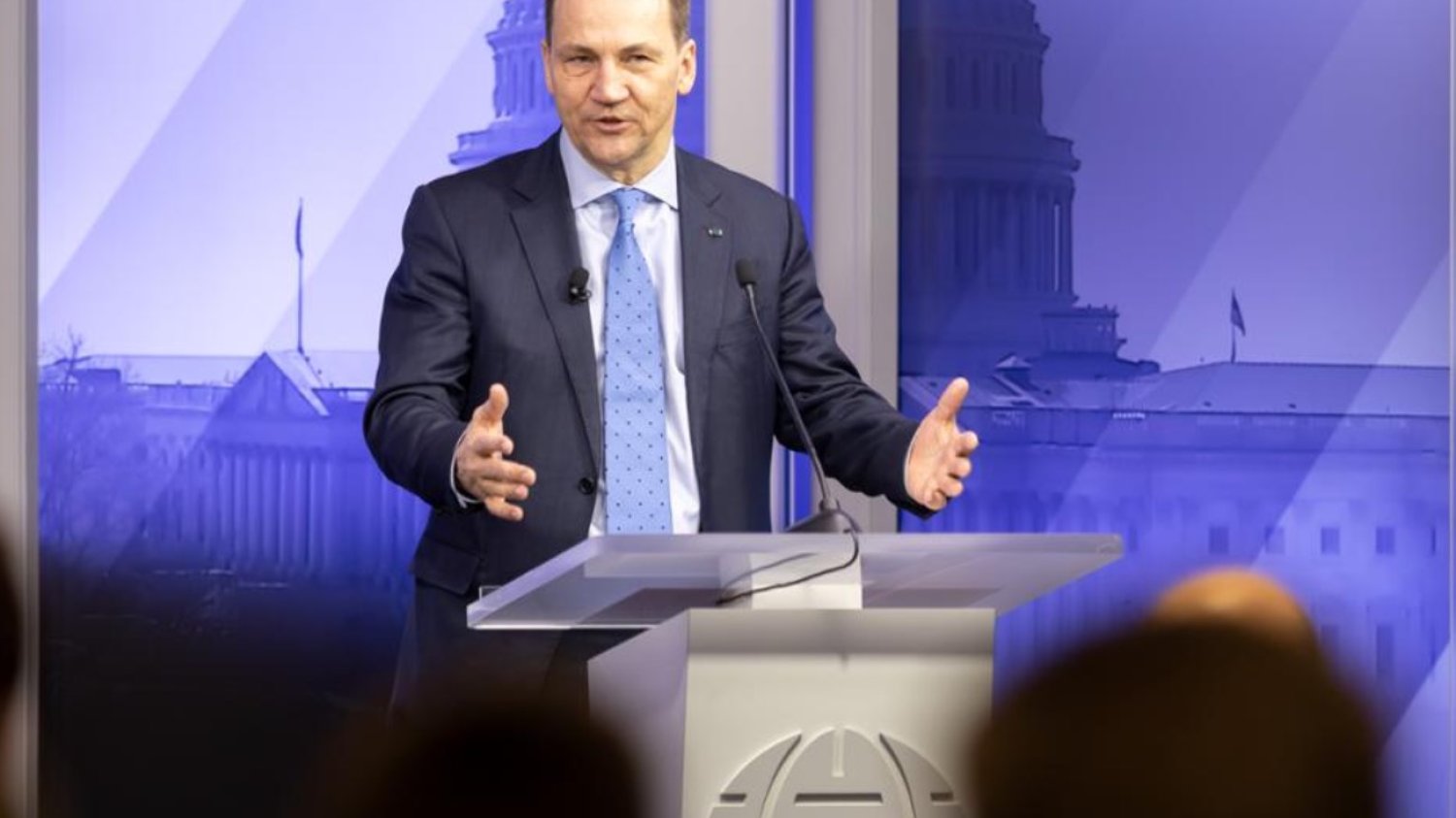 Radosław Sikorski w Atlantic Council w Waszyngtonie. "Mój syn jest żołnierzem armii USA".