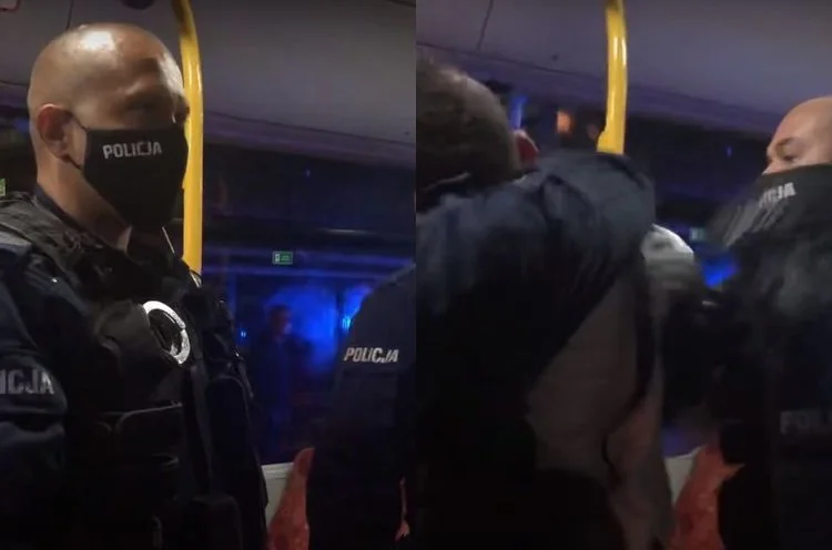 Zatrzymany mężczyzna był podobno poszukiwany. Hulajnoga w autobusie w Jeleniej Górze. Tłumaczenie policji.