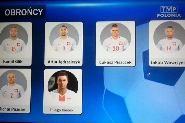 TVP nie miało zdjęcia Thiago Cionka, wzięło je z gry komputerowej.
