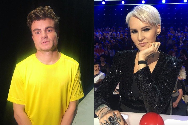 Uczestnik broni jurorki.