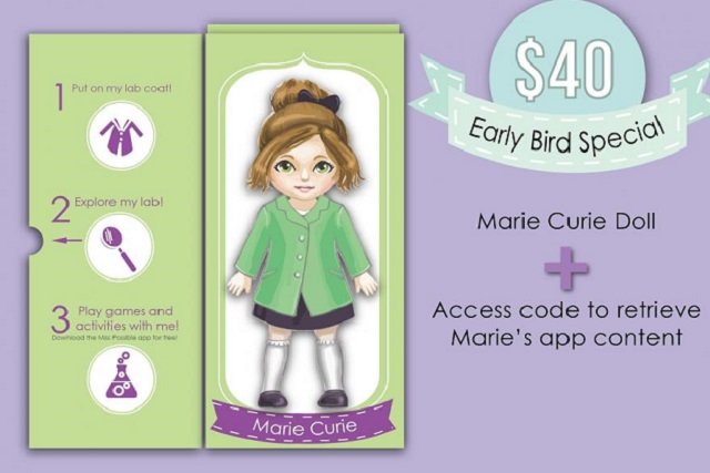 Maria Curie w wersji Barbie.