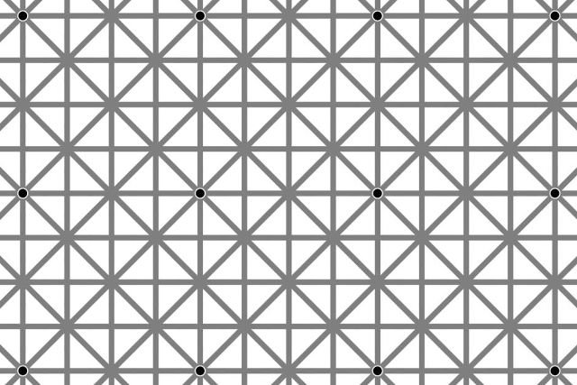 Na planszy jest 12 kropek, ale nie da się ich wszystkich zobaczyć w jednej chwili.