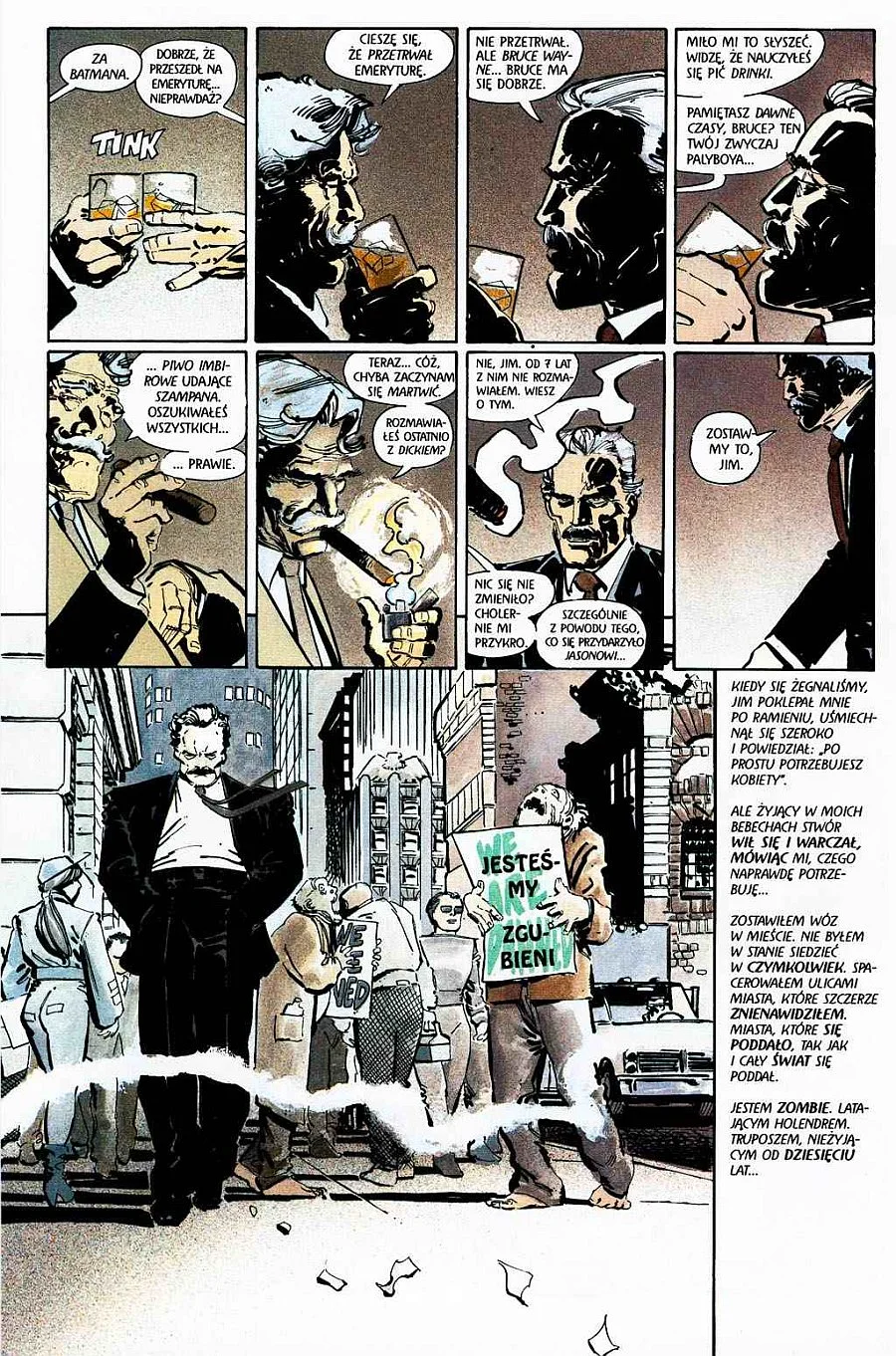 kadr z komiksu "Batman: Powrót Mrocznego Rycerza"