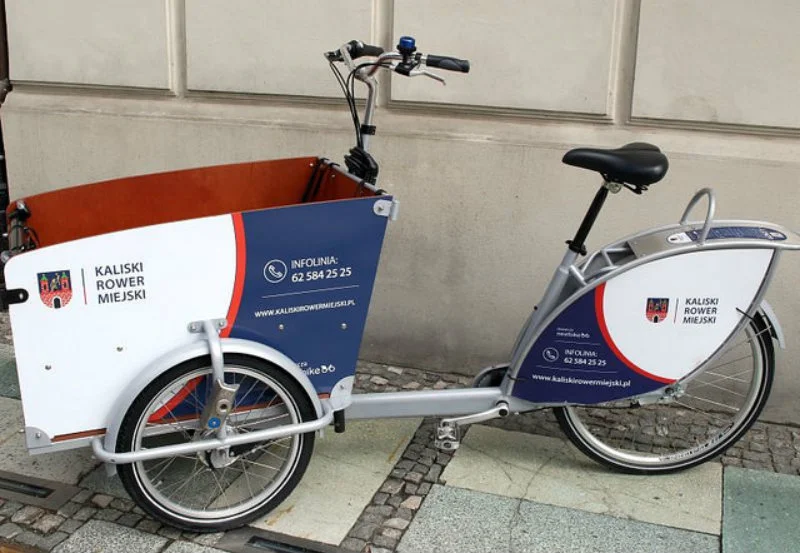 Rowerów cargo w Warszawie nie znajdziecie, ale już w Kaliszu - jak najbardziej