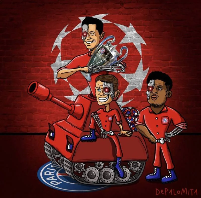 Po zwycięstwie w LM Lewandowski i koledzy stali się jednymi z najczęściej rysowanych piłkarzy świata.
