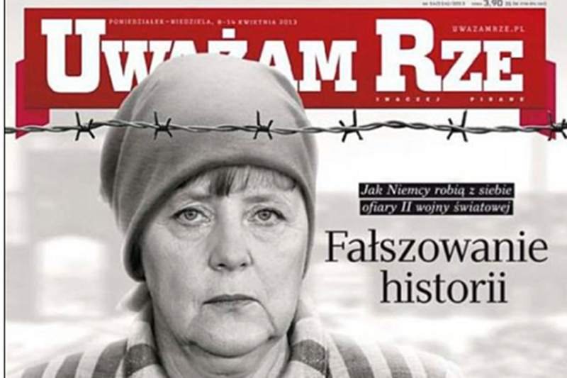 Okładka "Uważam Rze" z Angelą Merkel