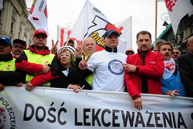 Związkowy protest na ulicach Warszawy. 18 kwietnia stolica po raz kolejny zostanie zablokowana.