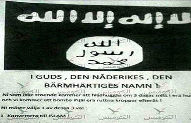 ISIS wysłało listy Szwedom - grozi im śmiercią
