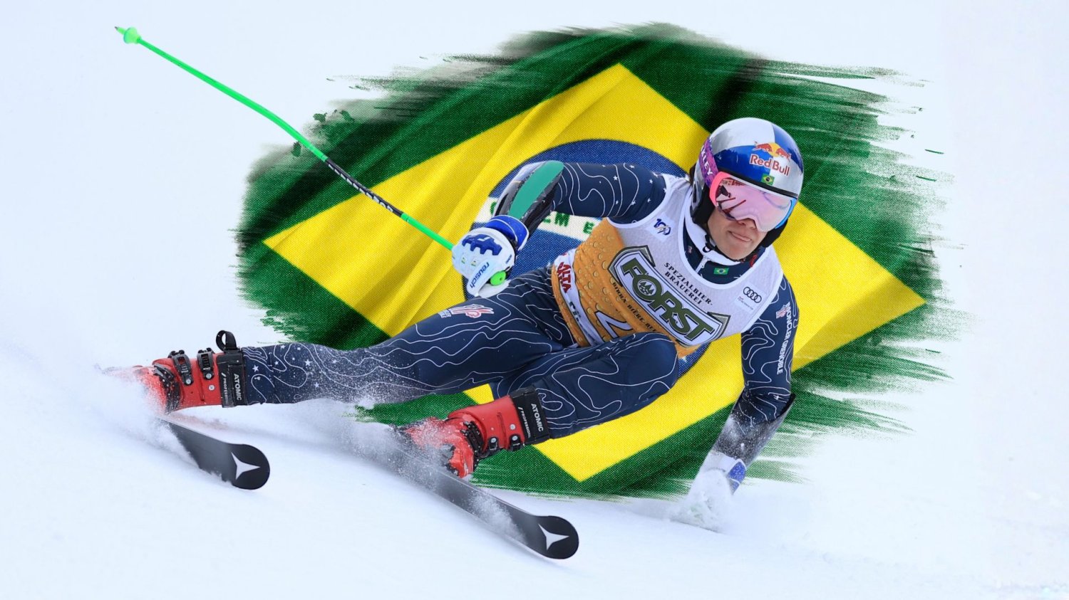 Lucas Pinheiro Braathen na IO Milan-Cortina 2026 zdobył złoty medal dla Brazylii. W narciarskim slalomie gigancie.