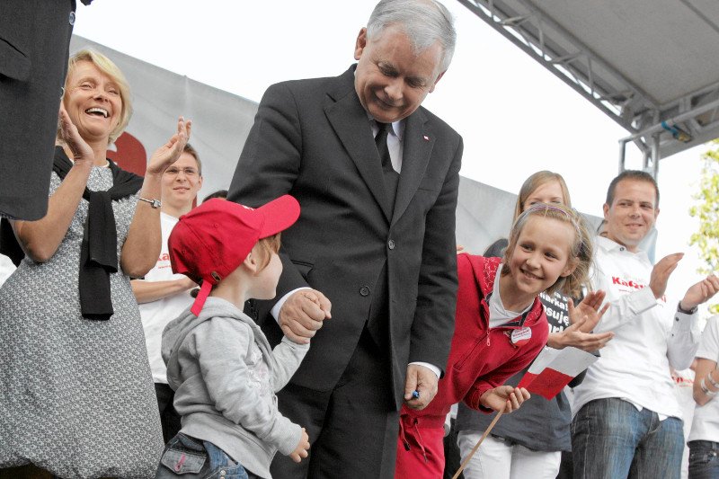 Jarosław Kaczyński (PiS) z dziećmi