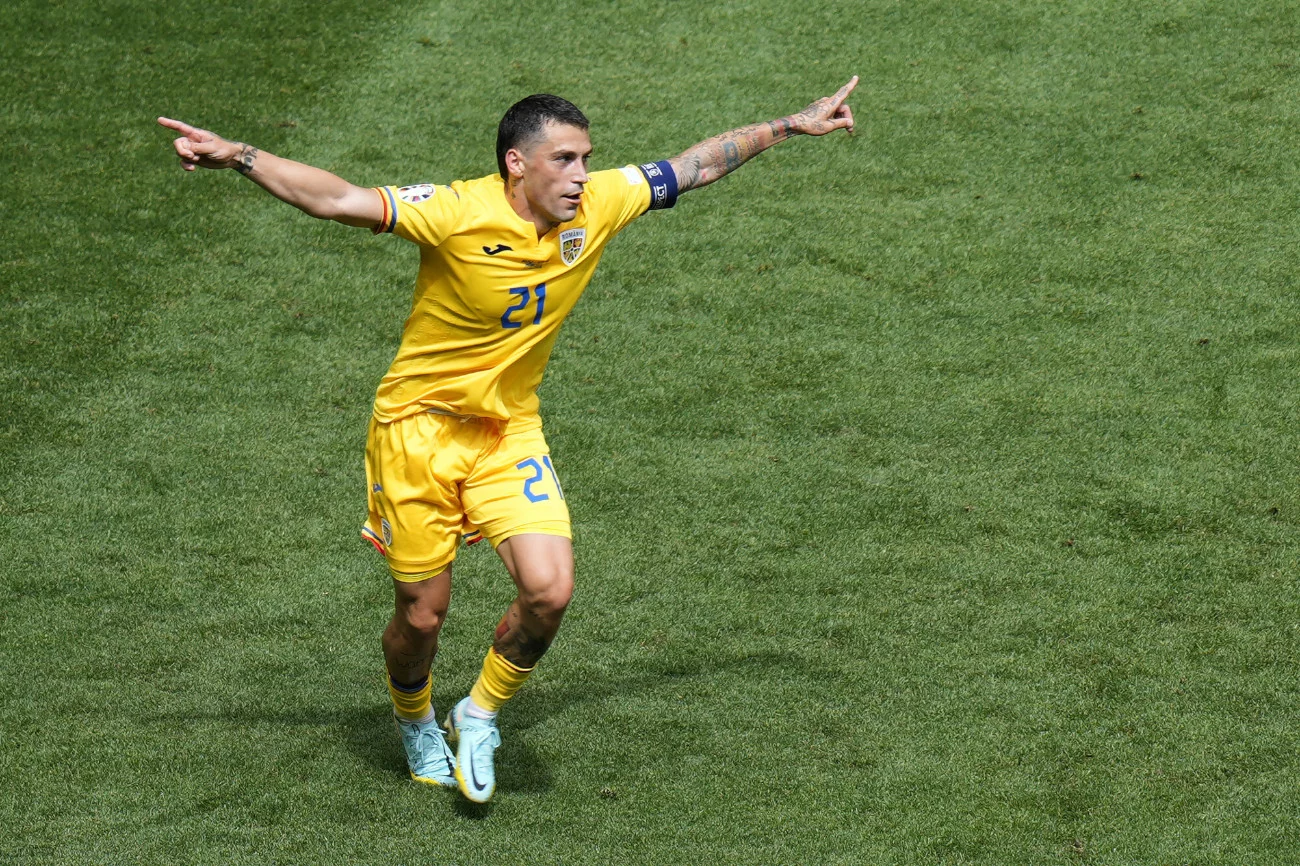 Nicolae Stanciu, autor pięknego gola dla Rumunii w meczu z Ukrainą