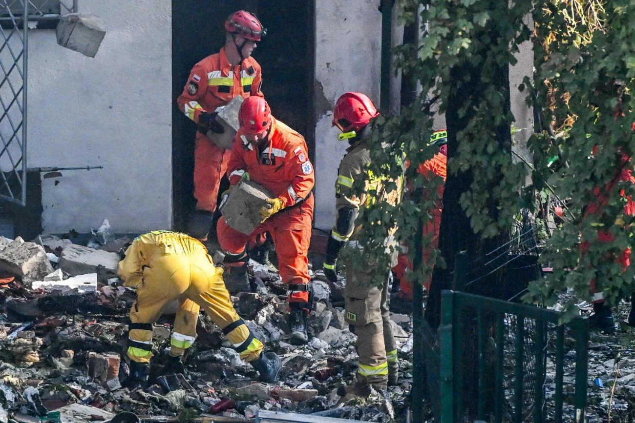 Pożar kamienicy w Poznaniu.
