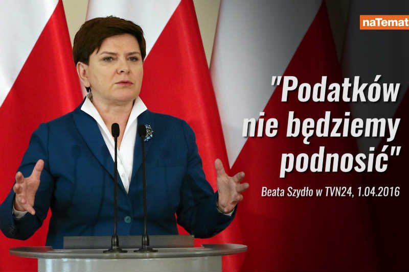 PiS podnosi podatki, choć obiecywało, że będzie je obniżało.