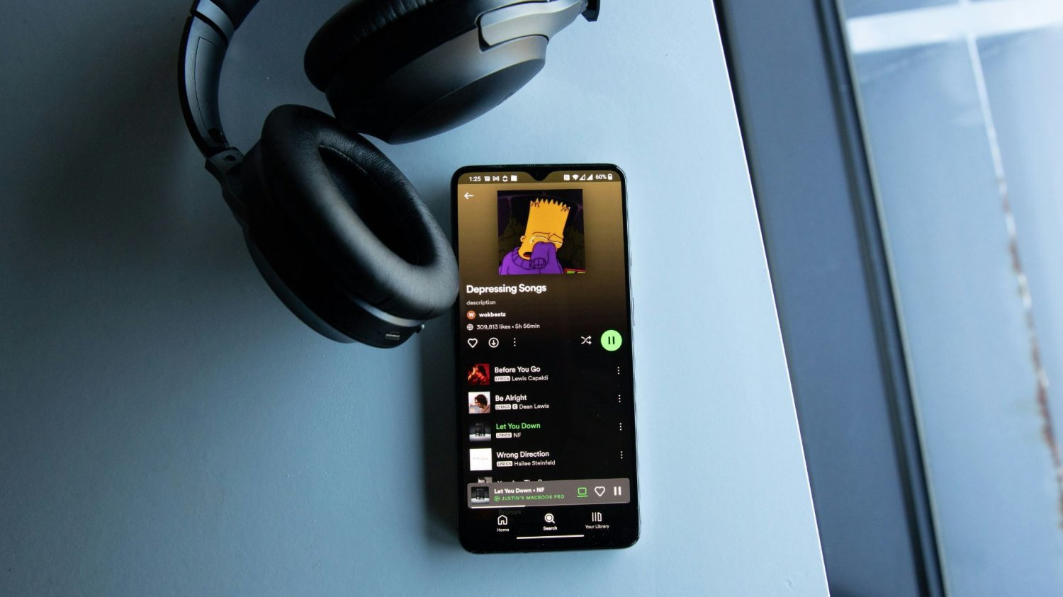 Spotify, aplikacja, telefon, słuchawki