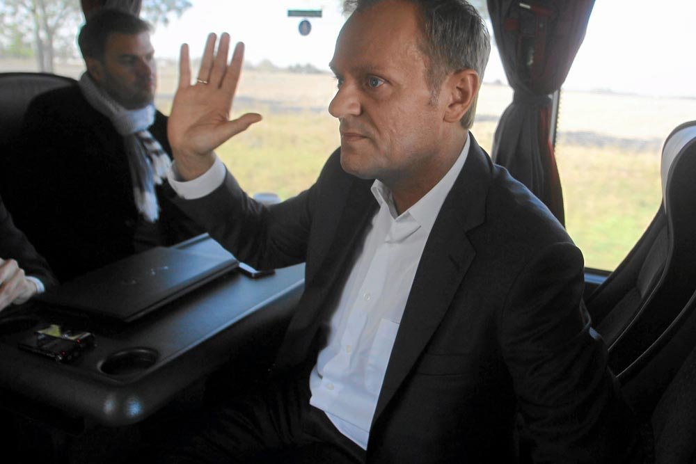 Donald Tusk w Tuskobusie