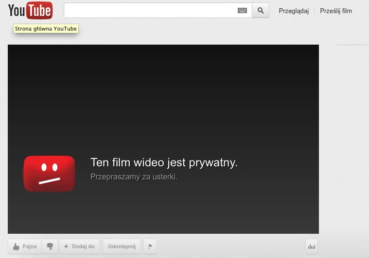Zrzut ekranu z serwisu YouTube.
