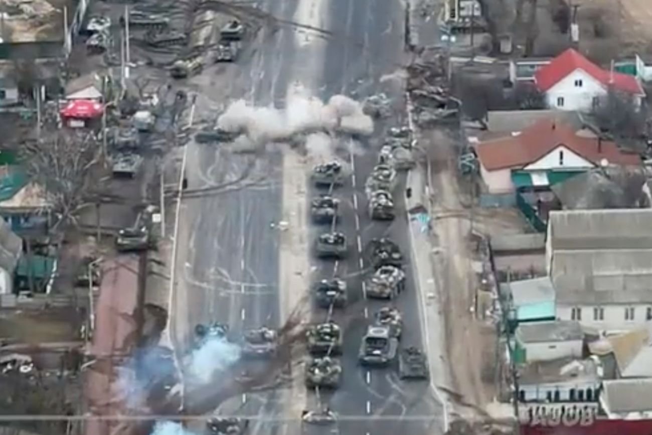 W okolicach podkijowskiego miasta Browary doszło do zasadzki na kolumnę rosyjskich czołgów.