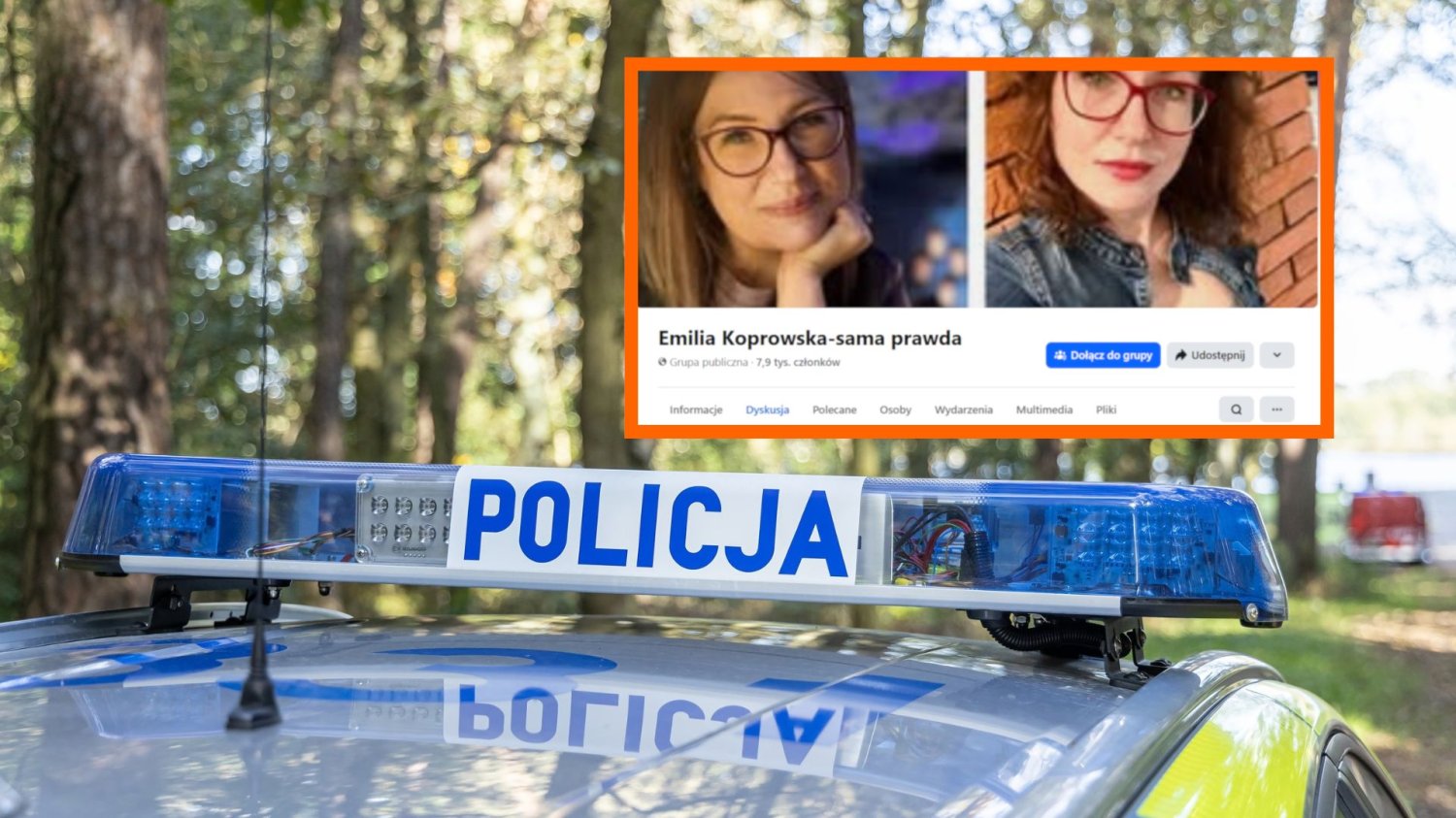 Emilia Koprowska, Facebook, policja