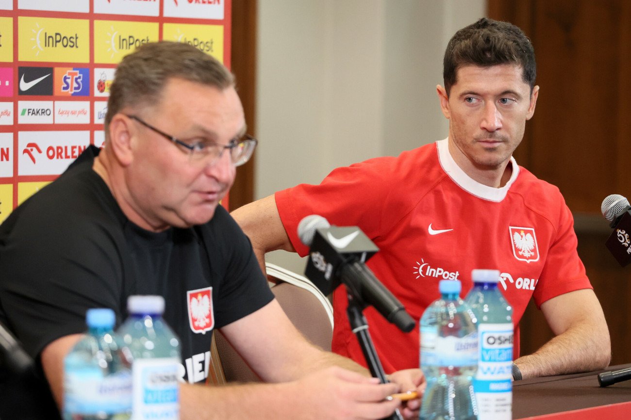 Czesław Michniewicz i Robert Lewandowski