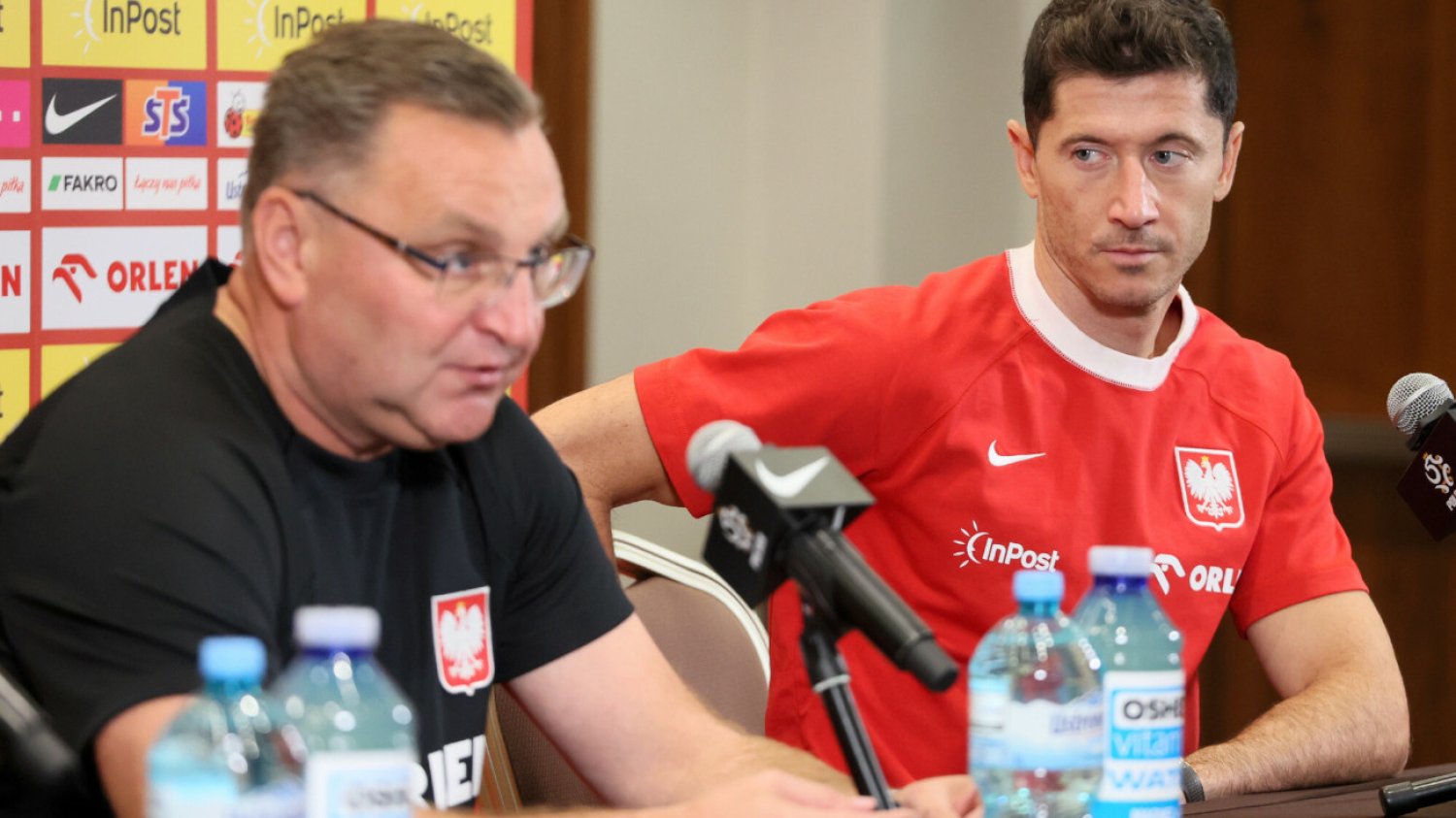 Czesław Michniewicz i Robert Lewandowski
