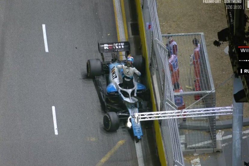 George Russel nie ukończył GP Singapuru.