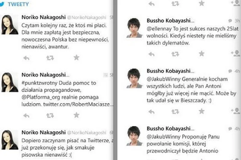"Japońskie" trolle PO obronią rząd Kopacz? Twitter na tropie Noriko, Yumiko, Bussho