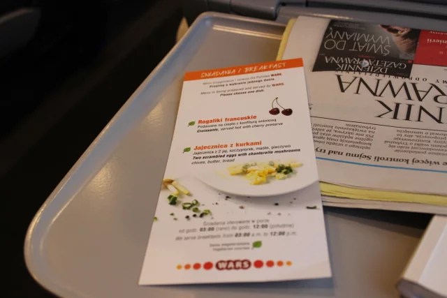 Śniadaniowe menu w Pendolino - obie pozycje godne polecenia