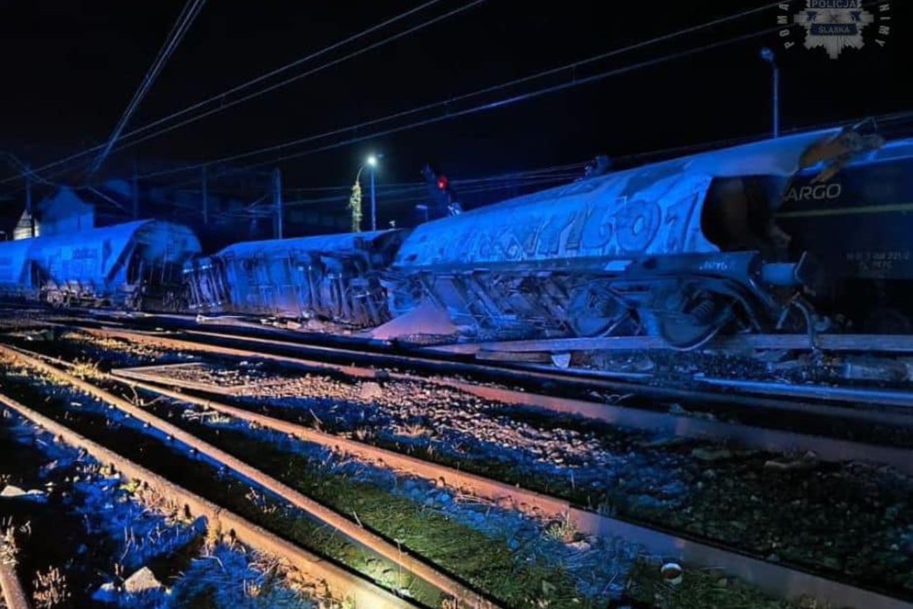 Zderzenie pociągów w Kuźni Raciborskiej.