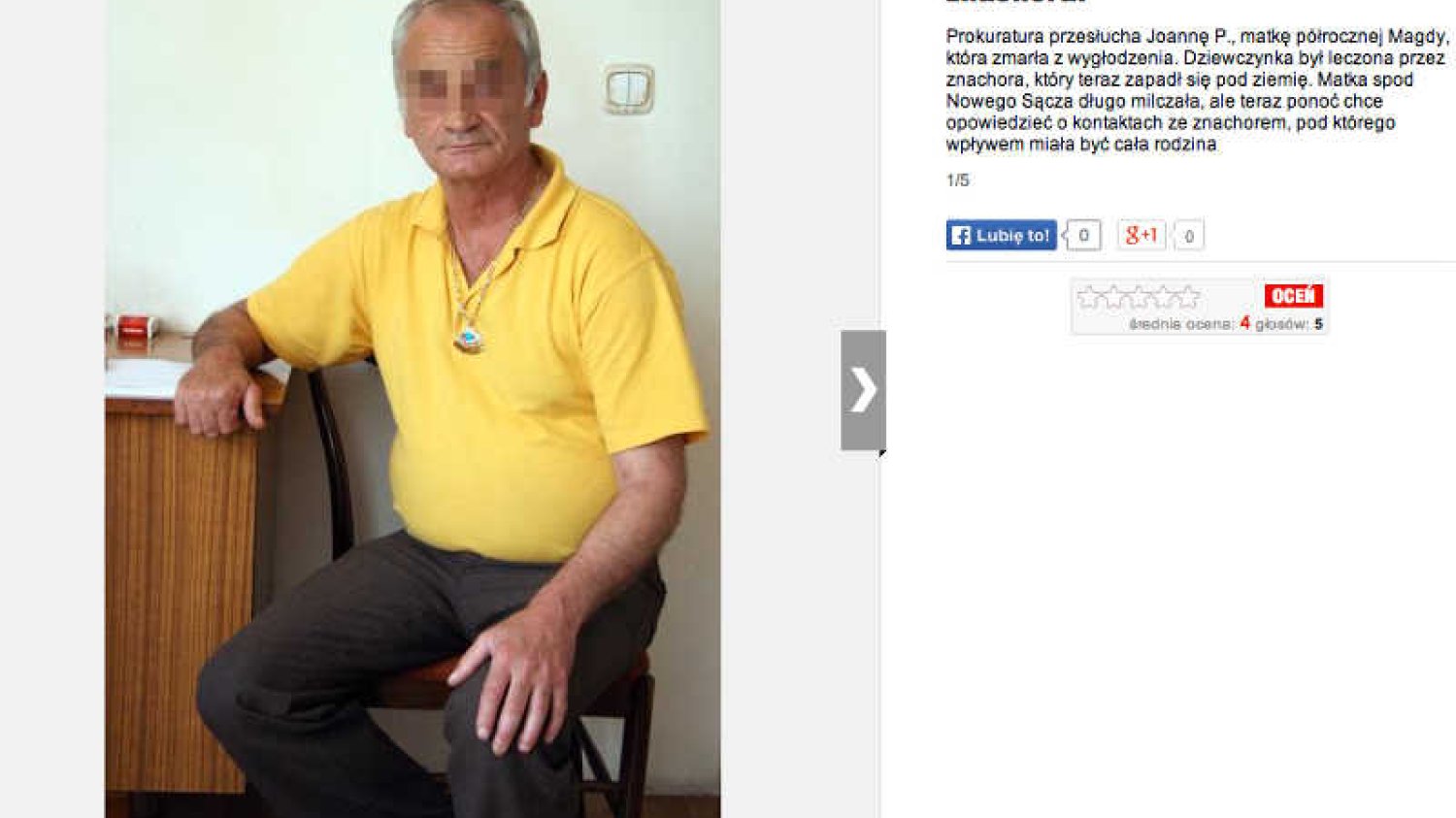 Rodzina zagłodzonej dziewczynki korzystała z usług znachora z Nowego Sącza