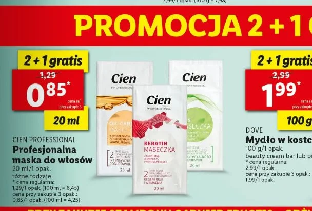 Promocja na maseczki keratynowe.