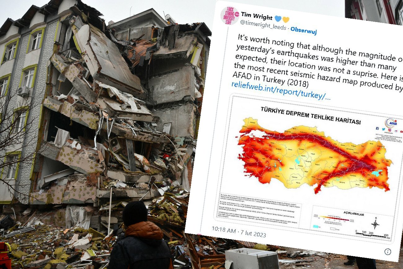 Ponad 95 proc. obszaru Turcji znajduje się w regionie aktywnym sejsmicznie.