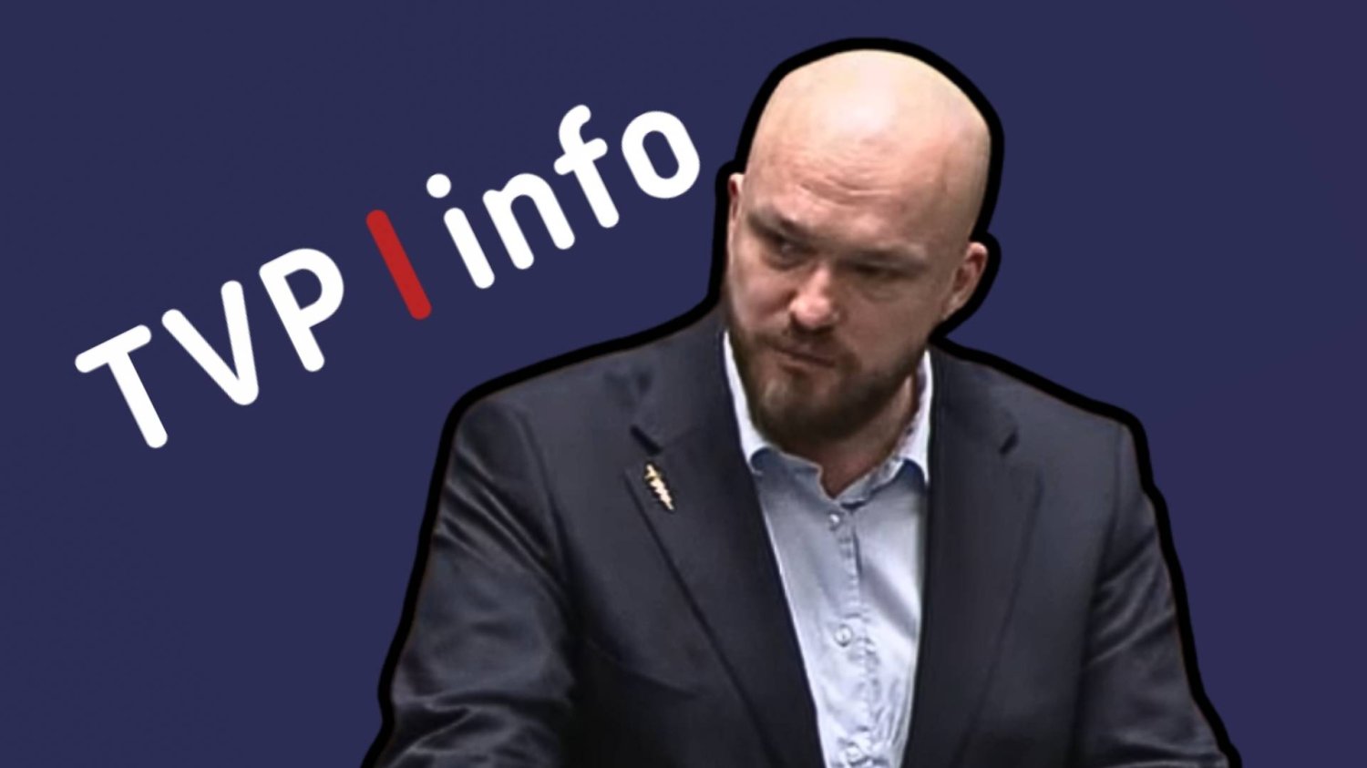 konfederacja tvp info likwidacja Witold Tumanowicz na tle logo TVP Info