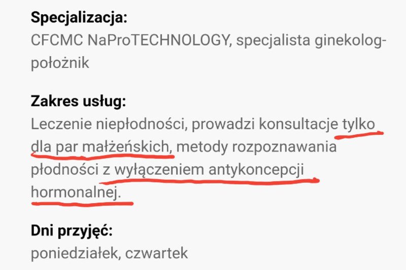 To nie żart. Leczenie niepłodności tylko dla zaobrączkowanych - tak Babka Medica przedstawia jednego ze swoich pracowników.