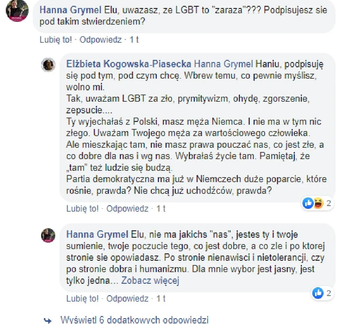 Elżbieta Kogowska-Piasecka i jej skandaliczne wypowiedzi o osobach LGBT+