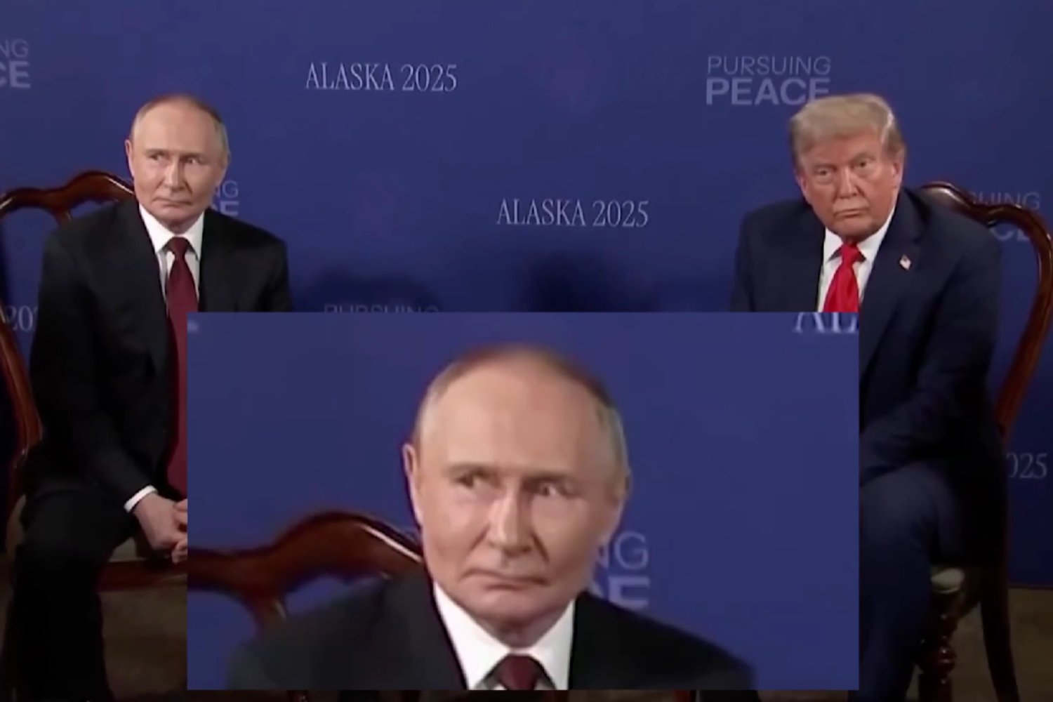 Putin na spotkaniu z Trumpem zaczął stroić dziwne miny. Jest nagranie