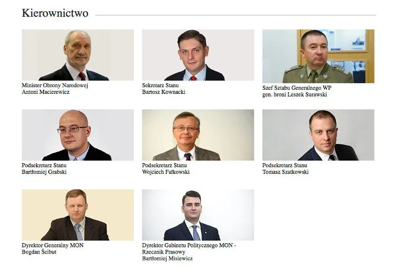 A tak wyglądała strona internetowa MON jeszcze w piątek...