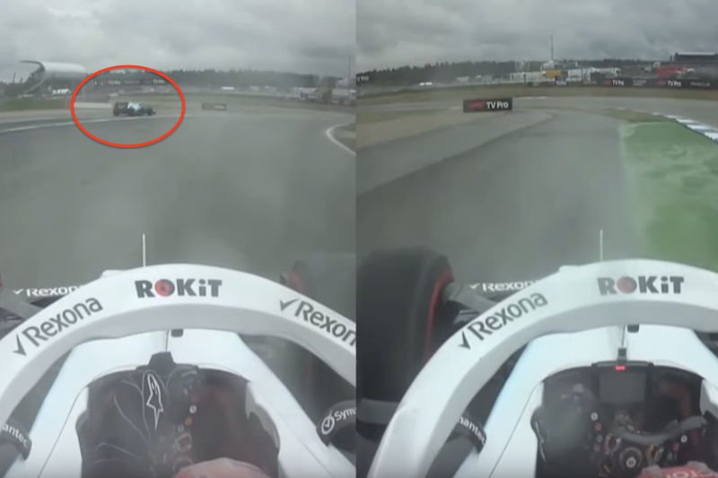 Robert Kubica podczas GP Niemiec wykorzystał błąd George'a Russella.