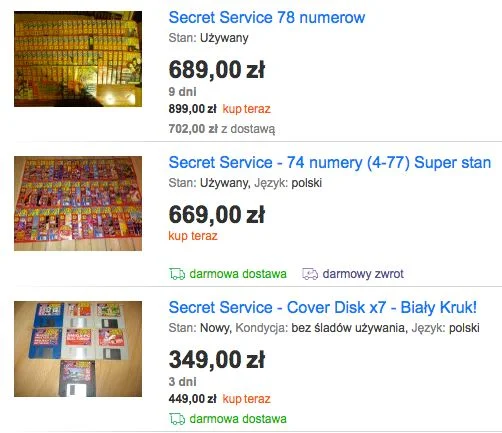Kultowe czasopisma również nabrały na wartości.