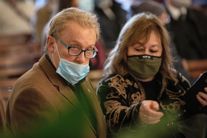 Daniel Olbrychski wraz z żoną