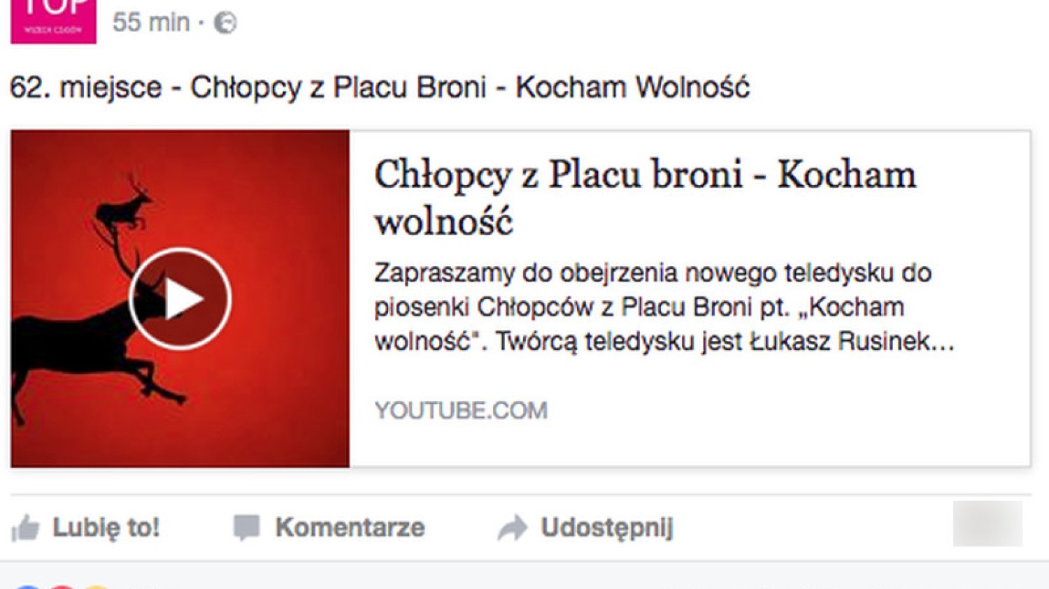 Słuchacze Trójki znów pokazali siłę. W głosowaniu na TOP Wszech Czasów wywindowali "Kocham wolność" aż o 100 miejsc