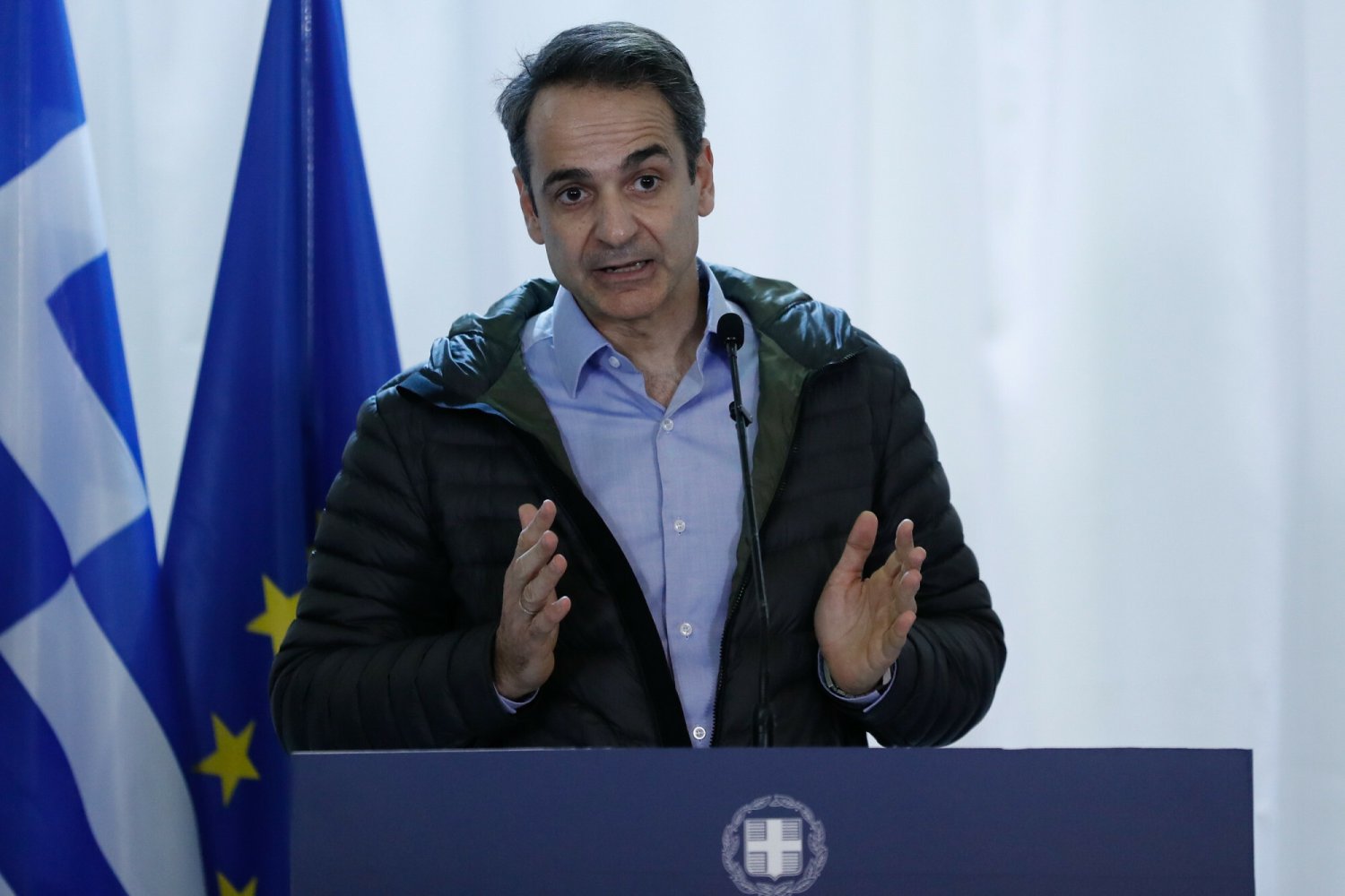 Premier Grecji Kiriakos Mitsotakis.
