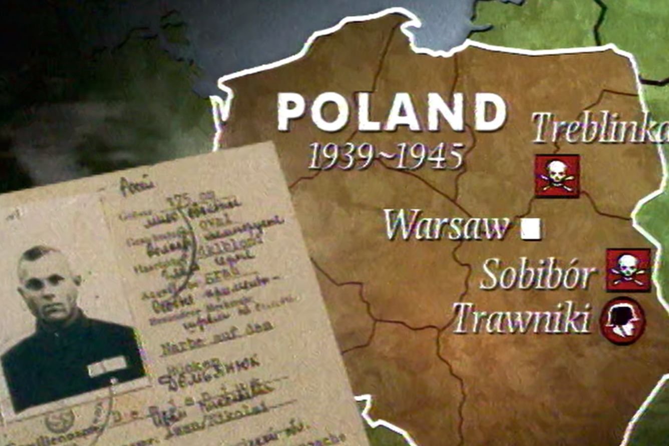 Mapy, na których w granicach współczesnej Polski naniesione są niemieckie obozy śmierci, pojawiają się w każdym odcinku. Powyższa aż w dwóch: 3. i 5.