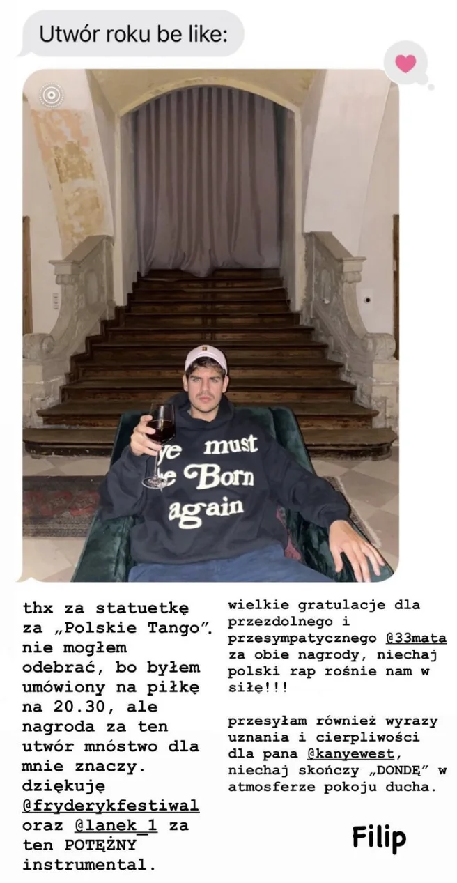 Muzyk zamieścił wyjaśnienie na InstaStories.