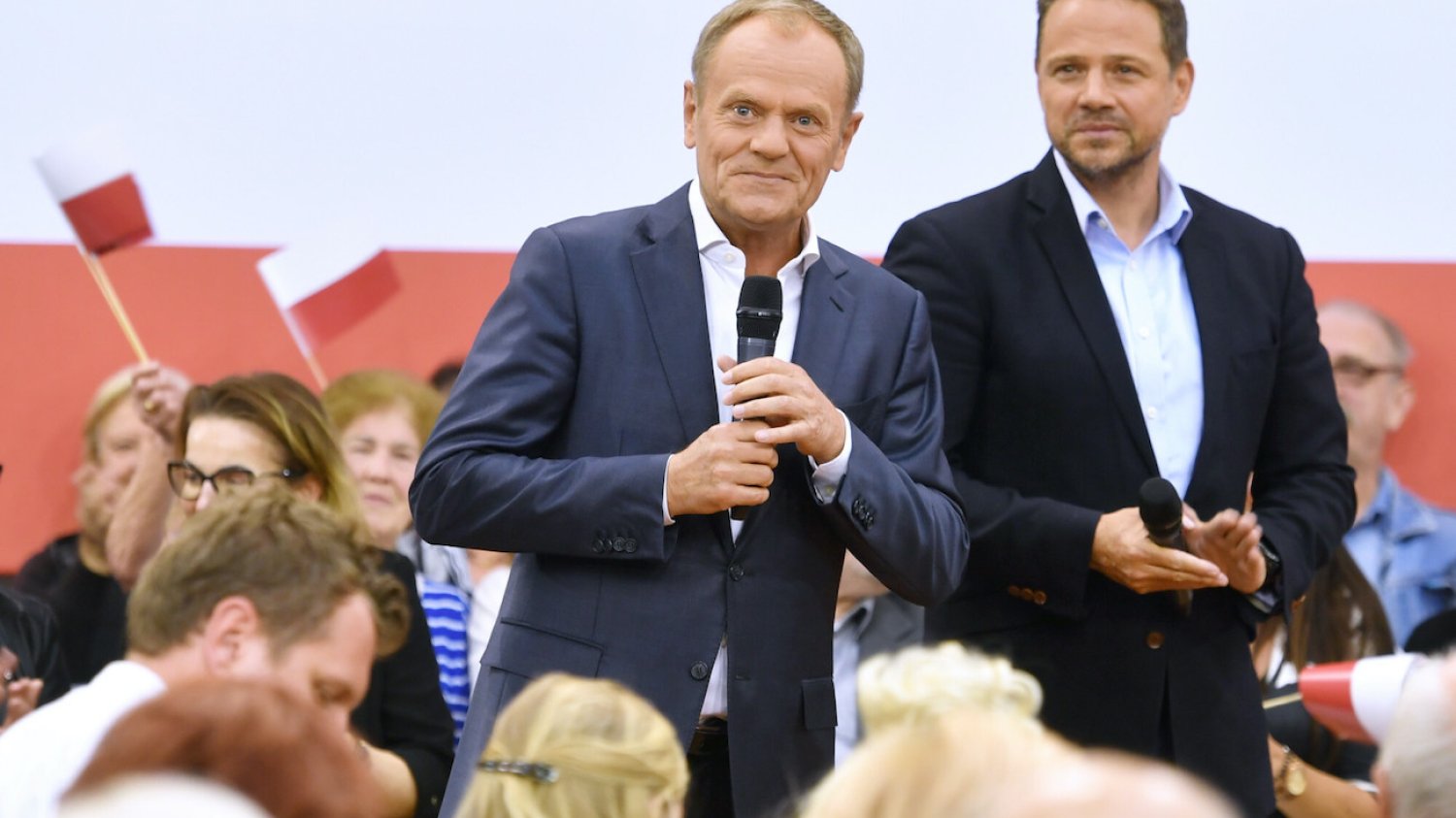 Donald Tusk i Rafał Trzaskowski, przewodniczący i wiceprzewodniczący Platformy Obywatelskiej.