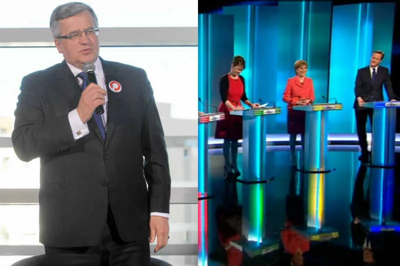Bronisław Komorowski przekonywał, że David Cameron nie debatuje z konkurentami. To nieprawda.